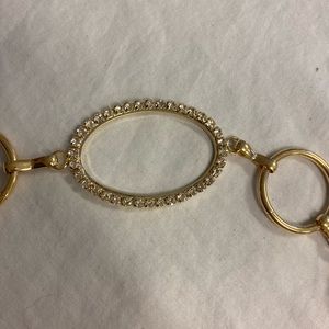 Gold  rhinestone chain style belt
